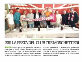 Rimini ai playoff con lo stesso entusiasmo contagioso del Club Tre Moschettieri