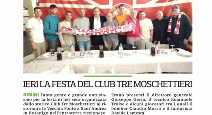 Rimini ai playoff con lo stesso entusiasmo contagioso del Club Tre Moschettieri